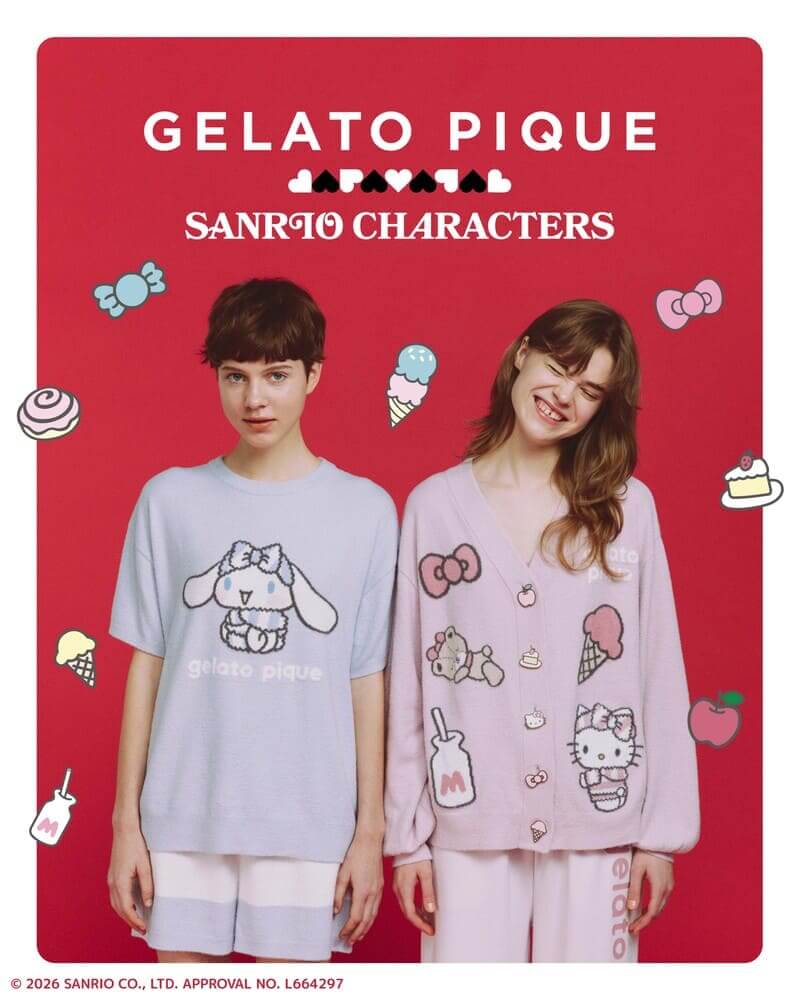 gelato pique ルームウェア　サンリオ ルームウェアブランド「ジェラート ピケ」とサンリオキャラクターが初